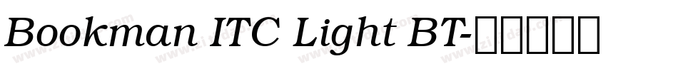 Bookman ITC Light BT字体转换
